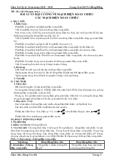 Giáo án Vật lý 12 - Chương 3