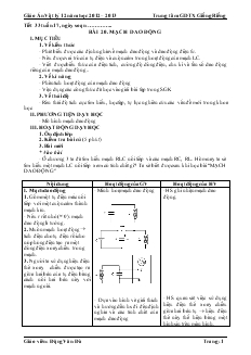 Giáo án Vật lý 12 - Chương 4