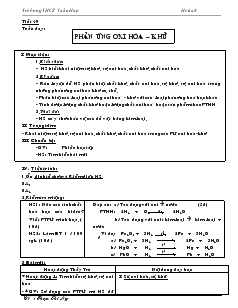 Bài giảng tiết học 49 Phản ứng oxi hóa – khử