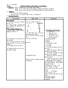 Bài soạn dạy Vật lý 6 tiết 20: Tổng kết chương cơ học