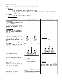 Bài soạn dạy Vật lý 6 tiết 22: Sự nở vì nhiệt của chất lỏng