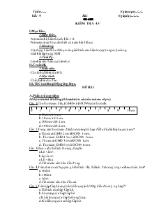 Bài soạn Vật lý 6 tiết 9: Kiểm tra 45 phút