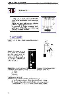 Bài tập cơ bản và nâng Vật lý 6 bài: Ròng rọc