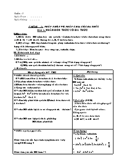 Giáo án Đại số 8 đã sửa theo giảm tải