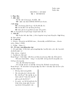 Giáo án dạy môn Vật lý 6