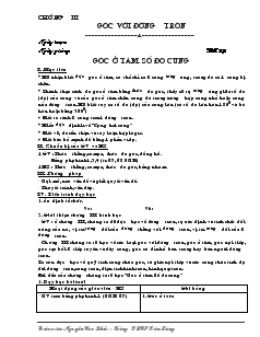 Giáo án Hình học 9 tiết 37 đến 45