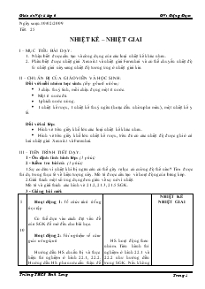 Giáo án Vật lý 6 kì 2 - Trường THCS Bình Long