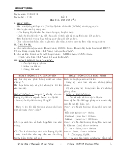 Giáo án Vật lý 6 - Trường THCS Quảng Kim