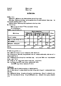 Giáo án Vật lý 6 tuần 28 tiết 28: Kiểm tra