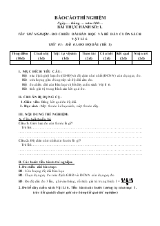 Mẫu báo cáo thí nghiệm Vật lý 6