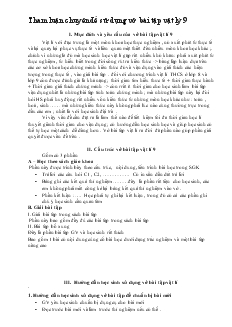 Tham luận Chuyên đề sử dụng vở bài tập vật lý 9