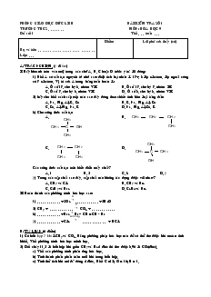 Bài kiểm tra số 1 môn: hóa học 9