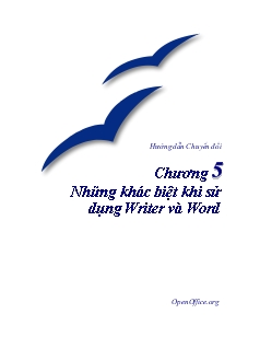 Những khác biệt khi sử dụng Writer và Word