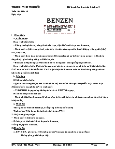 Bài giảng Tuần 26- Tiết: 49 ngày dạy: benzen