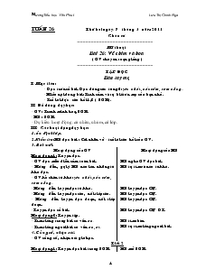 Giáo án lớp 1 tuần 26 - Trường Tiểu học Yên Phú I