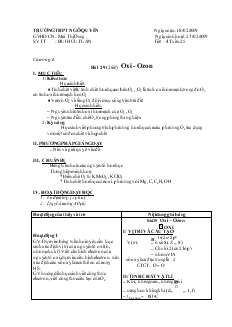 Bài giảng Chương 6 Bài 29 (2 tiết) Oxi - Ozon
