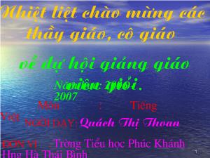 Bài giảng Tập đọc: Khúc hát ru những em bé lớn trên lưng mẹ