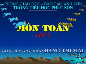 Bài giảng Toán 2: Bảng nhân 2