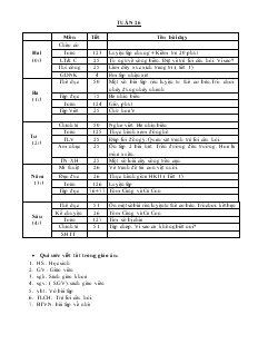 Bài soạn khối 2 tuần thứ 26