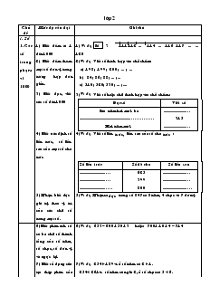 Chuẩn kiến thức kỹ năng Toán 2