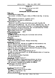 Giáo án dạy khối 2 tuần thứ 20