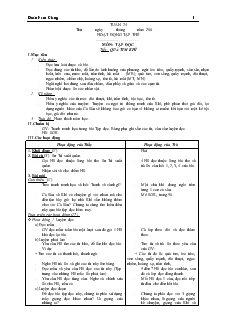 Giáo án dạy lớp II tuần 24