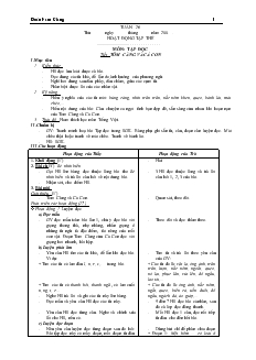 Giáo án dạy lớp II tuần 26