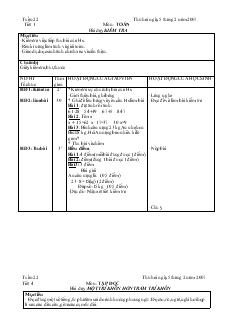 Giáo án học lớp 2 tuần 22