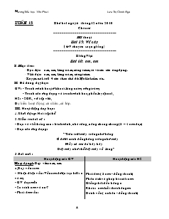 Giáo án lớp 1 tuần 15 - Trường Tiểu học Yên Phú I