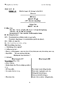 Giáo án lớp 1 tuần 19 - Trường Tiểu học Yên Phú I