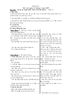 Giáo án lớp 2 dạy tuần thứ 27