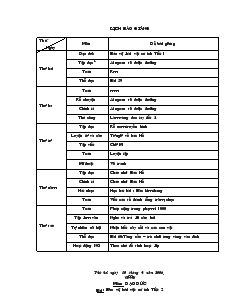 Giáo án lớp 2 dạy tuần thứ 30