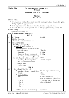 Giáo án lớp 2 tuần 11 - Trường Tiểu học Định Kim Xá II