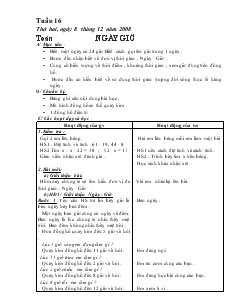 Giáo án lớp 2 tuần 16 - Trường Tiểu học Tân Thành