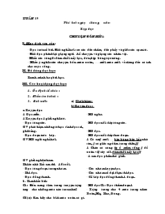 Giáo án lớp 2 tuần 19, 20, 21