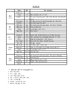 Giáo án lớp 2 tuần 24, 25