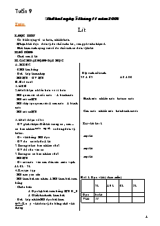 Giáo án lớp 2 tuần 9, 10