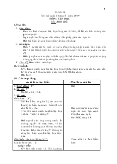 Giáo án lớp 2 tuần thứ 28