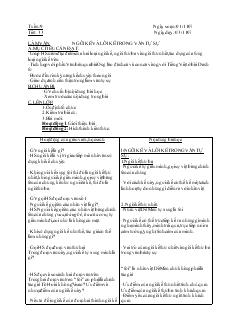 Giáo án Ngữ văn 6 tiết 33 - Làm văn: Ngôi kể và lời kể trong văn tự sự