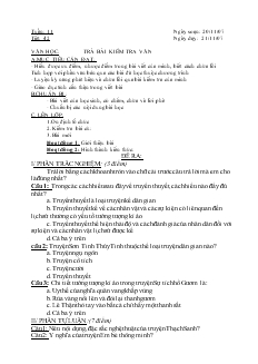 Giáo án Ngữ văn 6 tiết 42 - Văn học: Trả bài kiểm tra văn