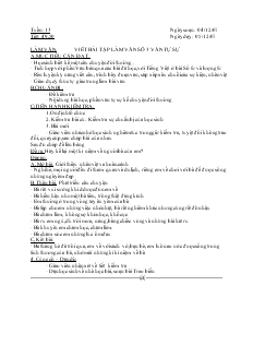 Giáo án Ngữ văn 6 tiết 49, 50 - Làm văn: Viết bài tập làm văn số 3 văn tự sự