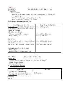 Giáo án Ôn toán 2 tuần 14: ôn 65- 38; 46 - 17; 57 – 28; 78 – 29