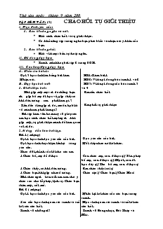 Giáo án Tập làm văn 2 tuần 2, 3, 4