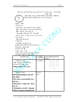 Giáo án Thể dục 2 - Trường tiểu học Linh Hải