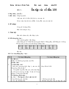 Giáo án Toán 2 kì 1 - Trường tiểu học A Xuân Vinh