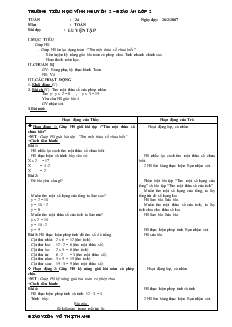 Giáo án Toán 2 tuần 24 - Trường tiểu học Vĩnh Nguyên 2