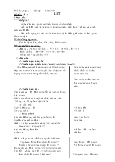 Giáo án Toán 2 tuần 9 tiết 41: Lít