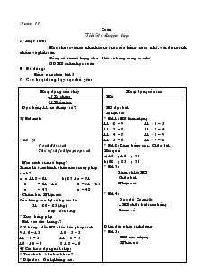 Giáo án Toán khối 2 tuần 11, 12