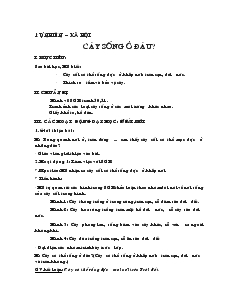 Giáo án Tự nhiên – xã hội 2: cây sống ở đâu?