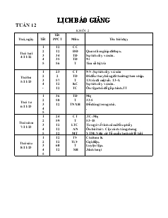 Bài soạn tuần 12 khối 2